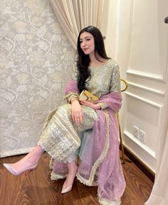 #semiformal #pakistanifashion #pakistaniweddings #pakistanidesignerwear Simple Indian Suits, Pakistani Women Dresses, Desi Dress, Indian Bride Outfits, Desi Fashion Casual, Salwar Kamiz, Indian Dresses Traditional, Fancy Dresses Long