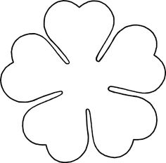 a four leaf clover with the outlines cut out to make it look like a shamrock