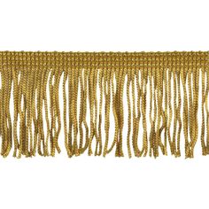 a gold fringe on a white background