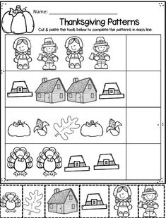 the thanksgiving worksheet for preschool