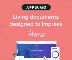 an image of a website with the words, living documents designed to impress xtersis