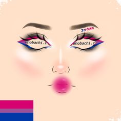 Bi Flag Makeup, Bi Pride Makeup, Bi Makeup, Bisexual Makeup, Pride Month Makeup, Cosplay Makeup Tutorial, Bi Flag