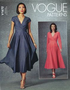 a woman in a dress and sandals is featured on the cover of a sewing pattern