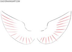 how to draw an angel wings with easy step by step drawing instructions for beginners