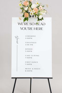 Order Of The Day Sign White Lily Roe Co. Timeline Of Events Wedding, Wedding Signs Order Of Events, Wedding Day Timeline For Guests, Day Of Schedule Wedding Timeline, Wedding Timeline Signs, Wedding Day Timeline Sign, Wedding Timeline Signage, Wedding Itenary Board, Canva Wedding Signs