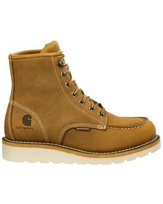 Full-grain leather. 6" lace-up boots. Round steel toe. Mesh lining. Cushioned footbed. ASTM F2413 protective toe/electrical hazard protection Work Boots For Women, Womens Cowgirl Boots, Carhartt Womens, Brown Wedges, Brown Flats, Work Wear Women, Womens Wedges, Boots For Sale, Cowgirl Boots