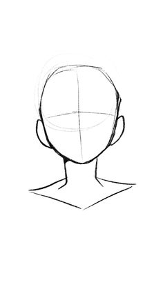 a drawing of a person's head with one eye open