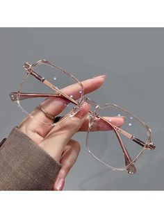 1pc Unisex Oversized Anti-Blue Light Clear Lens Glasses For Natural Makeup Look Blue Light Glasses Accessories      Plain    Men Accessories, size features are:Bust: ,Length: ,Sleeve Length: Large Frame Glasses, Minimalist Moda, Blue Light Glasses, Computer Glasses, Large Frames, Eyewear Accessories, Womens Glasses, Eyewear Frames, Eye Protection