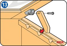 an image of a window opening with screws