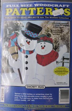 a magazine cover with two snowmen on it's front and the back side