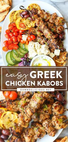 GREEK CHICKEN KABOBS Best Marinade, Greek Chicken Kabobs, Greek Marinated Chicken, Healthy Grilling