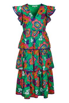 CROSBY - Jordan Dress - Packed Party – Spinout Jordan Jones, Jordan Dress, 30 Under 30, Color Crush, Ruffle Sleeves, Party Packs, Tiered Skirt, New Arrival Dress, Prints For Sale