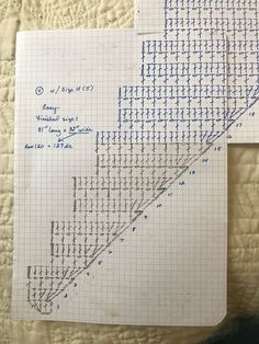 two pieces of paper that are on top of each other, with lines drawn in them