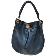 Marc by Marc Jacobs blue shoulder handle bag 37 * 31 cm Red Satchel, Big Bags, Purses Designer, Colored Denim, Handle Bag, Marc By Marc Jacobs, Blue Bags, Bling Bling, Shoulder Handbags