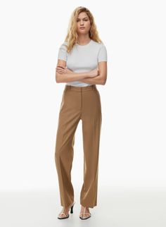 AGENCY PANT | Aritzia Best Work Pants, Aritzia Pants, Classic Pants, Wool Trousers, High Waisted Trousers, Work Pants, High Waisted Pants, Workout Pants, Tights