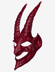 Red Devil leather mask with laces to be worn, handcrafted in our Workshops in Italy. Made and decorated by hand, it maintains an elasticity that guarantees excellent long-lasting wearability suitable for performances such as theatre, acting, dance, etc. 50x25x20 cm Folk Mask, Theatre Acting, Venetian Masks, Red Devil, Venetian Mask, Leather Mask, Advertising Material, Tactical Gear, Red Leather