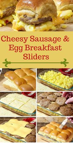 cheesey sausage and egg breakfast sliders are the perfect appetizer for any family