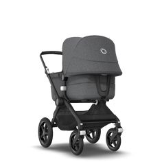 the buggy stroller is shown in black