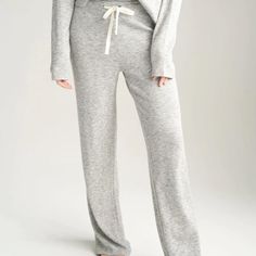 Never Been Worn Size Xs Carly Jean Lounge Pants In Heather Gray So Magical And Soft, The Capri Bottoms Take Loungewear To The Next Level! The Waffle Knit Hugs The Body Gently, While Offering Maximum Comfort! Paired With The Capri Long Sleeve, These Pants Are An Essential For Out-And-About Days Or Lazy Weekends. Width: 13" Length: 39" Inseam: 30" Rise: 10.5" Long Fit Adjustable Tie Waist Waffle Knit 48% Cotton 48% Modal 4% Spandex Comfy Straight Leg Bottoms, Comfy Full-length Pants, Comfy Sleep Pants, Cozy Bottoms For Relaxation, Cozy Straight Leg Bottoms For Loungewear, Cozy Straight Leg Loungewear Bottoms, Cozy Long Pants For Pajama Party, Cozy Sleep Pants With Elastic Waistband, Cozy Straight Leg Lounging Pants