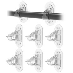 PRICES MAY VARY. [Product Description]4 Pcs Curtain Rod Brackets: You will receive 4 pcs universal plastic self adhesive curtain rod brackets with screw, which measures approx 4.2 x2.5 x 2.75 inch. Suitable for curtain rods or towel rods with a diameter of 5/8'' to 12/8''. In addition, you can also hang small accessories such as hats, umbrellas, and towels. [High quality material upgrade] upgraded version of the curtain rod bracket with adhesive no need to drill, the raw material is made of high No Drill Curtain Rod, Adhesive Curtain Rod, Small Curtain Rods, Curtain Rod Hooks, Rod Bracket, Curtain Rod Holders, Towel Rod, Curtain Rod Brackets, Rod Holders