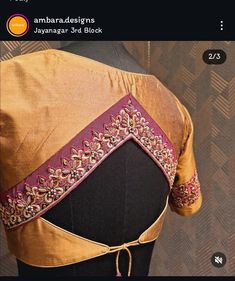 Back Thread Blouse Designs, Backpack Blouse Design, Back Open Blouse Designs, Front Neck Blouse Design, Backless Blouse Designs, New Saree Blouse Designs, Traditional Blouse Designs, Latest Model Blouse Designs, Fashionable Saree Blouse Designs