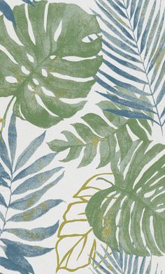 tropical botanical leaf wallpaper Wonderland Decor, Wallpaper Estetika, Pastel Design, Tropical Background, Plant Background, Whatsapp Wallpaper, Tropical Leaf Print, Tropical Wallpaper, Plant Wallpaper