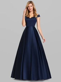 Ball Gown Elegant Quinceanera Prom Birthday Dress Off Shoulder Short Sleeve Floor Length Satin with Pleats 2022 7659280 2022 – £53.00 Satin Pattern, Luxurious Dress, Gown Elegant, Luxurious Dresses, Dress Wedding Guest, Plunging Neck, Evening Gowns Elegant, Long Evening Gowns, Plain Style