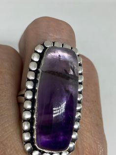 Vintage Boho Purple Amethyst Cocktail Ring Size 8
https://www.etsy.com/listing/974756805/vintage-boho-purple-amethyst-cocktail Classic Amethyst Ring With Rectangular Stone, Classic Amethyst Ring With Rectangular Stone For Gift, Rectangular Amethyst Ring For Gift, Spiritual Stamped 925 Amethyst Ring, Rectangular Amethyst Ring In Sterling Silver For Gift, Purple Rectangular Sterling Silver Ring, Amethyst Rings With Rectangular Stone For Gifts, Rectangular Silver Amethyst Gemstone Ring, Purple Rectangular Ring Gift