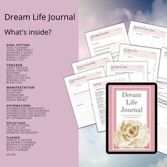 the dream life journal is open and ready to be filled with information about what's inside