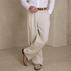 Season:Spring  Summer; Fabric:Linen Cotton Blend; Gender:Men's; Style:Basic,Fashion; Occasion:Holiday,Daily,Casual; Fit Type:Regular Fit; Function:Breathable,Comfort; Waistline:Mid Waist; Pattern:Plain; Design:Front Pocket,Straight Leg; Pants Type:Dress Pants,Linen Pants,Pleated Pants,Summer Pants; Fly Type:Button; Front page:FF; Listing Date:12/20/2023; Hips:; Length:; Waist:; Fit US Size: Summer Full-length Chinos With Pockets, Tailored Casual Long Pants, Full Length Pants For Business Casual In Summer, Full Length Business Casual Summer Pants, Full Length Smart Casual Summer Pants, Summer Business Casual Full Length Pants, Fitted High-waisted Summer Chinos, Casual Beige Full-length Dress Pants, Elegant Summer Chinos