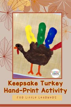 a turkey hand print activity for little leaders