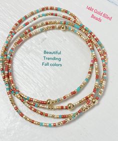 4 Dainty Summer Colored Gold & Bright Turquoise Beaded - Etsy Gold Beaded Bracelets, Bracelet Business, Bright Turquoise, Beaded Necklace Diy, Gold Bead Bracelets, Bracelet Ideas, Stackable Bracelets, Cross Bracelet, Fall Color