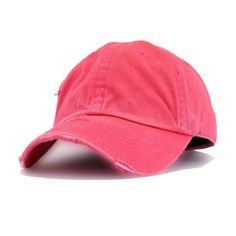 Soft-washed Summer Baseball Cap, Distressed Dad Hat With Adjustable Curved Brim, Distressed Adjustable Dad Hat With Curved Brim, Red Adjustable Casual Fitted Hat, Red Casual Fitted Hat, Casual Red Adjustable Fitted Hat, Spring Distressed Baseball Cap With Curved Brim, Distressed Spring Baseball Cap With Curved Brim, Summer Distressed Dad Hat With Curved Brim