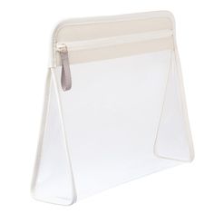 This large clear makeup bag is perfect for bulkier items such as shampoo bottles, sunscreen, and an abundance of your beauty essentials. It features a large zip opening easy access and is trimmed in wipeable coated TPU rPet nylon for quick cleaning. Clear Travel Pouch, Clear Makeup Bag, Clear Makeup, Clear Makeup Bags, Shampoo Bottles, Checked Luggage, Large Beach Towels, Large Pouch, Clear Bags