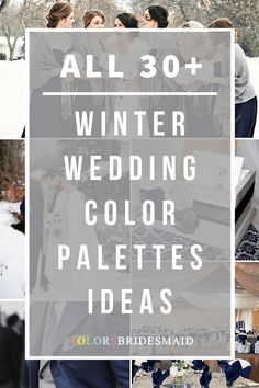 winter wedding color palettes for the bride and groom