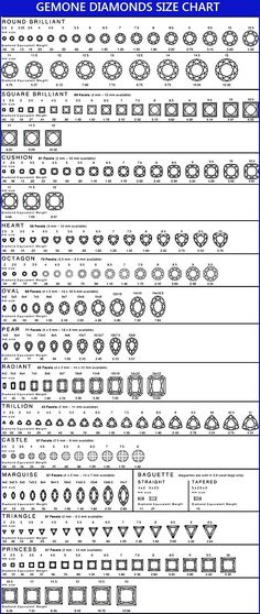 Diamond Color Chart, Carat Size Chart, Diamond Chart, Jewerly Designs, Diamond Size Chart, Jewellery Sketches, Jewelry Techniques