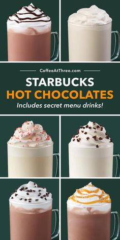 starbucks's starbuck's hot chocolates includes secret menu drinks and more