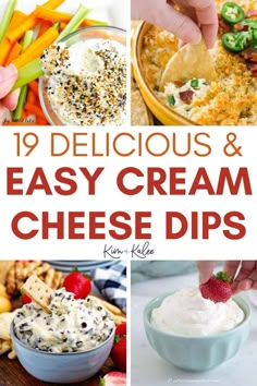 19 delicious and easy cream cheese dips that are perfect for dipping in the oven