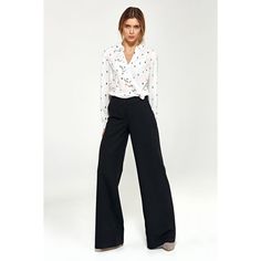 Women trousers Nife | Nife Black Flare Wide Leg Pants For Office, Chic Black Flare Trousers, Black Wide-leg Flares For Workwear, Trendy Wide Leg Dress Pants For Business Casual, Trendy Wide Leg Dress Pants For Workwear, Black Flare Wide Leg Pants For Business Casual, Modern Flare Pants For Workwear, Modern Flared Workwear Pants, Chic Black Flares For Workwear