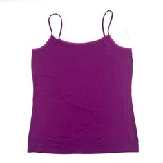 Ann Taylor Factory Stretch Cami Size Large In Magenta / Purple This Camisole Is Endlessly Versatile, Sensationally Sleek And In A Soft, Stretch Fabrication. This Fitted Cami Hits At The Hip And Features Adjustable Spaghetti Straps And Can Be Worn Alone Or Layered. Size Large 95% Cotton, 5% Spandex Machine Washable New With Tags Same Or Next Day Shipping Smoke Free Home Black Sleeveless Shirt, Red Camisole, Floral Cami Top, Purple Tank Top, Floral Cami, Purple Tank, V Neck Tank Top, Lace Cami, Print Tank