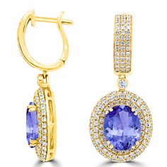 11x9mm Violetish Blue Tanzanite AAAA Halo Earring Oval shape 7.8ct with 1.97cttw Diamond in 14K & 18K White Gold, Yellow Gold, Rose Gold. Product Information SKU TT70142-5 Metal Type Your choice: 14K & 18K Metal Color Your choice: White Gold, Yellow Gold, Rose Gold Earrings Style Halo Earring Metal Weight 9.86 Primary Stone Gemstone Name Tanzanite Gemstone Species Zoisite No. Of Gemstones 2 Gemstone Shape Oval Gemstone Color Violetish Blue Gemstone Grade Your choice: AA, AAA, AAAA Gemstone Clari Formal Tanzanite Octagon Jewelry, Oval Tanzanite Gemstone Earrings, Polished Round Tanzanite Jewelry, Classic Tanzanite Gemstone Earrings, Luxury Tanzanite Gemstone Earrings, Blue Tanzanite, Halo Earrings, Tanzanite Gemstone, 3 Carat