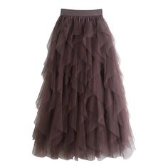 Style: Mesh Tiered Fluffy Long Tulle SkirtsItem Type: fluffy tulle skirt, long tulle skirt, long tutu skirt, a line long skirt, layered tulle skirt, layered tulle skirtLength: Mid-CalfFit Type: LooseSilhouette: PleatedWaistline: Empire Elasticity: Slight Pattern Type: SolidDetail: Layered Fabric Type: Mesh One SizeWaist: 23.62-37.80in / 60-96 cm Length: 33.46in / 85cm