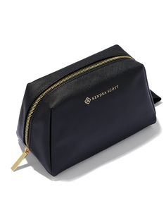 Made for on-the-go styling, the Large Cosmetic Zip Case in Black is the practical (and stylish!) storage solution you need. Its large, zippered pouch can fit your cosmetics, jewelry, hair essentials, and more. Our recommendation? Gift it to a graduate, traveler, or your busy bestie—not only will they love it, but they’ll be using it 24/7. Material Polyurethane Size 8.3" (L) X 4.3" (W) X 49" (H)Due to the one-of-a-kind nature of the medium, exact colors and patterns may vary slightly from the image shown. | Kendra Scott Large Cosmetic Zip Case in Black | Leather Elegant Cosmetic Bag With Zipper For On-the-go, Elegant Cosmetic Bag With Zipper Closure For On-the-go, Black Rectangular Office Pouch, Rectangular Black Office Pouch, Portable Black Cosmetic Bag For On-the-go, Compact Functional Cosmetic Bag With Zipper, Black Portable Cases For Organization, Portable Black Cases For Organization, Functional Black Pouch Cosmetic Bag