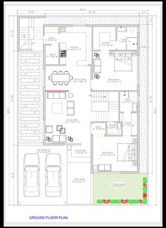 the floor plan for a two story house