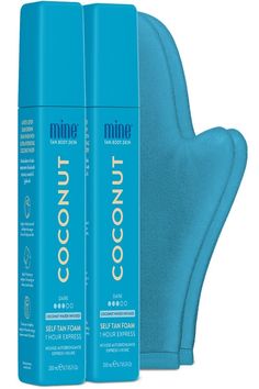 $39.95 .🔥 MineTan Coconut Duo Self Tan Bundle | Express 1 Hour - Includes 2 Coconut Sunless Tanner Mousses, Application Mitt, & Exfoliating Glove for Tan Removal & Prep