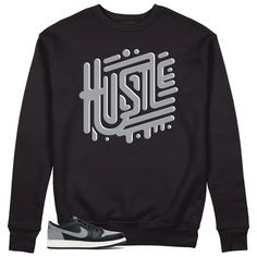 Jordan 1 Low Shadow Sweatshirt Hustle Graphic Jordan 1 Shadow Outfit, Blue Jordan 12, Shadow Outfit, Jordan 1 Low Shadow, Air Jordan 1 Shadow, Pink Jordan 11, Wolf Grey Jordans, Jordan 1 Shadow, Black White Jordans