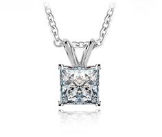 Square Solitare Diamond Pendant in white gold Formal Princess Cut White Gold Necklace, Classic Solitaire Necklace With Princess Cut For Formal Occasions, Classic Princess Cut Solitaire Necklace For Formal Occasions, Gia Certified Yellow Gold Necklace For Formal Occasions, Formal Yellow Gold Gia Certified Necklace, Gia Certified Luxury Necklace For Formal Occasions, Luxury Gia Certified Necklaces For Formal Occasions, Gia Certified Luxury Formal Necklace, Luxury Solitaire Necklace For Formal Occasions