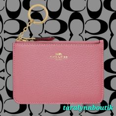 True Pink Leather Zip Card Case From Coach. Gold Tone Hardware. Arrives In Factory Packaging. Dust Bag Included. Trendy Pink Coin Purse For Travel, Trendy Pink Travel Coin Purse, Chic Pink Bag With Interior Card Slots, Chic Pink Bags With Interior Card Slots, Compact Pink Coin Purse With Removable Pouch, Compact Pink Coin Purse For Travel, Pink Coach Bag As Gift, Compact Pink Travel Coin Purse, Pink Travel Coin Purse With Card Slots