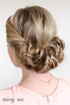 Braid 5-Tuck and Cover Fishtail Braids Hairstyle Graduation, Quinceanera Hairstyle, Braided Bridal Hair, Updo Loose, Graduation Hairstyle, Hairstyle Wavy, Fishtail Braid Updo, Messy Fishtail Braids, Braided Headband Hairstyle