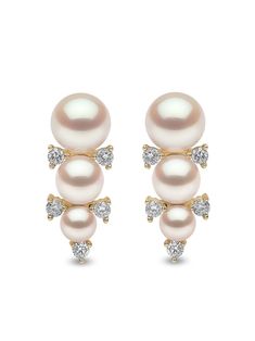 Stud Design, Gold Diamond Earrings Studs, Yoko London, Demi Fine Jewelry, Diamond Stud Earrings, Akoya Pearls, Fine Jewels, Women Accessories Jewelry, Pearl Diamond